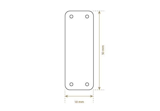 Etiqueta de cuero sintético Model EP-M159
