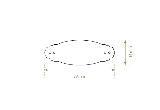 Etiqueta de cuero natural Model EP-M2