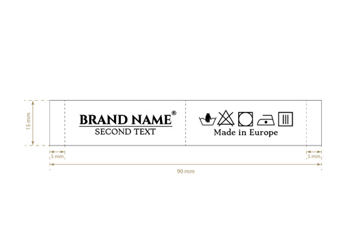 Etiqueta de marca y composición Modelo TL-M114