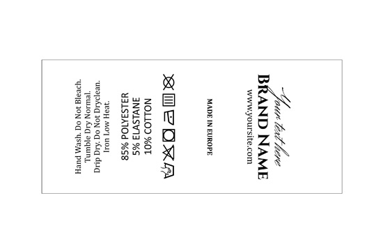 Etiqueta de composición Modelo TC-M338